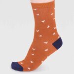 Damensocken Wren Bird Orange aus Bambus