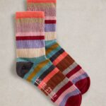 Damensocken Ribbed Stripe