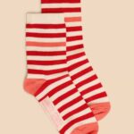 Socken Striped Coral