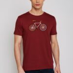 T-Shirt Bike Easy Bordeauxrot